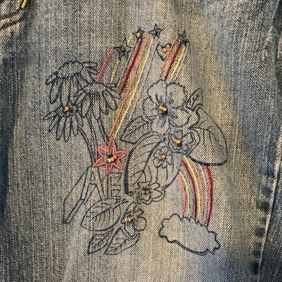 American Eagle‎ beaded jean shorts size 8 - Picture 2 of 10